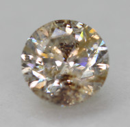 0.48 Carat Light Yellowish Brown Round Brilliant Natural Earth Mined Loose Diamond For Jewelry 4.8mm *360 VIDEO & IMAGES