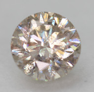 0.43 CARAT TTL BROWN SI2 ROUND BRILLIANT NATURAL EARTH MINED LOOSE DIAMOND FOR JEWELRY 4.64MM *360 REAL VIDEO & PICTURES