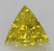 0.27 CARAT VIVID YELLOW VVS2 TRIANGLE NATURAL EARTH MINED LOOSE DIAMOND FOR JEWELRY 4.56X4.47MM *360 VIDEO & PICTURES