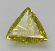 0.29 CARAT GREEN YELLOW VS2 TRIANGLE NATURAL EARTH MINED LOOSE DIAMOND FOR JEWELRY 5.24X5.00MM *360 VIDEO & PICTURES