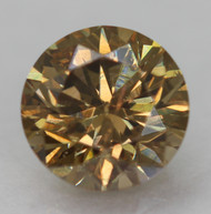 0.42 CARAT BROWN YELLOW VS1 ROUND BRILLIANT NATURAL EARTH MINED LOOSE DIAMOND FOR JEWELRY 4.71MM *360 VIDEO & PICTURES