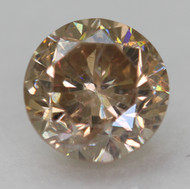 0.51 CARAT YELLOW BROWN SI2 ROUND BRILLIANT NATURAL EARTH MINED LOOSE DIAMOND FOR JEWELRY 4.9MM *360 VIDEO & PICTURES