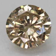 0.44 CARAT YELLOW BROWN VS2 ROUND BRILLIANT NATURAL EARTH MINED LOOSE DIAMOND FOR JEWELRY 4.88MM *360 VIDEO & PICTURES