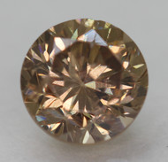 0.54 CARAT YELLOW BROWN SI1 ROUND BRILLIANT NATURAL EARTH MINED LOOSE DIAMOND 4.72MM *360 PROFESSIONAL VIDEO & PICTURES