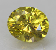 0.26 CARAT CANARY YELLOW VVS1 OVAL NATURAL EARTH MINED LOOSE DIAMOND FOR JEWELRY 4.22X3.67MM *360 REAL VIDEO & PICTURES