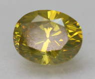 0.32 CARAT CANARY YELLOW VS1 OVAL NATURAL EARTH MINED LOOSE DIAMOND FOR JEWELRY 4.61X3.69MM *360 REAL VIDEO & PICTURES