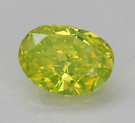 0.17 CARAT LEMON GREEN SI1 OVAL NATURAL EARTH MINED LOOSE DIAMOND FOR JEWELRY 4.37X3.30MM *360 REAL VIDEO & PICTURES