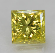 0.20 CARAT CANARY YELLOW VVS2 PRINCESS NATURAL EARTH MINED LOOSE DIAMOND FOR JEWELRY 3.17X3.13MM *360 VIDEO & PICTURES
