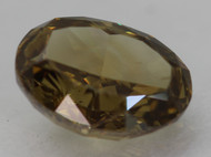 Certified 0.50 Carat Fancy Vivid Yellowish Brown VVS2 Oval Natural Earth Mined Loose Diamond 5.67x4.15mm