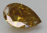 Certified 0.85 Carat Fancy Intense Yellowish Orange VS2 Pear Shape Natural Earth Mined Loose Diamond 7.76x5.06mm