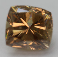 Certified 1.99 Carat Fancy Vivid Brownish Orange VS2 Cushion Natural Earth Mined Loose Diamond 7.04x6.5mm