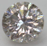 CERTIFIED 1.37 CARAT FANCY SILVER SI1 ROUND BRILLIANT NATURAL EARTH MINED LOOSE DIAMOND 6.92MM  *360 REAL VIDEO & IMAGES