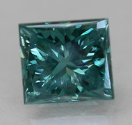 0.42 CARAT VIVID BLUE SI1 PRINCESS NATURAL EARTH MINED LOOSE DIAMOND FOR RING 4.33X3.93MM *360 REAL VIDEO & PICTURES
