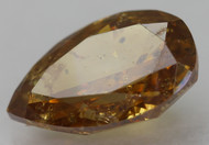 0.58 Carat Fancy Vivid Brownish Orange Pear Shape Natural Earth Mined Loose Diamond 6.72X4.15mm *360 VIDEO & PICTURES