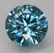 0.40 CARAT VIVID BLUE VS2 ROUND BRILLIANT NATURAL EARTH MINED LOOSE DIAMOND FOR RING 4.77MM *360 REAL VIDEO & PICTURES