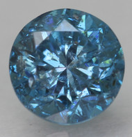 0.38 CARAT VIVID BLUE SI2 ROUND BRILLIANT NATURAL EARTH MINED LOOSE DIAMOND FOR RING 4.42MM *360 REAL VIDEO & PICTURES
