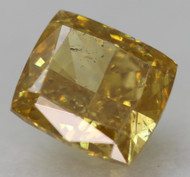 0.29 Carat Vivid Yellow SI1 Cushion Natural Earth Mined Loose Diamond For Ring 3.90X3.61mm *360 REAL VIDEO & PICTURES