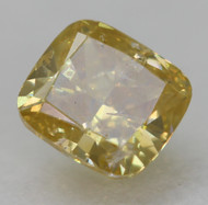 0.27 Carat Fancy Yellow SI2 Cushion Natural Earth Mined Loose Diamond 3.82X3.52mm *360 PROFESSIONAL VIDEO & PICTURES