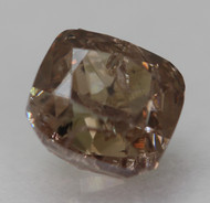 0.65 Carat Fancy Vivid Brown Cushion Natural Earth Mined Loose Diamond 4.71X4.35mm *360 PROFESSIONAL VIDEO & PICTURES