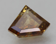 0.51 Carat Yellow Brown SI2 Diamond Shape Natural Earth Mined Loose Diamond 6.08X4.76mm *360 REAL VIDEO & PICTURES