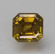 0.29 Carat Orangy Yellow VS2 Asscher Natural Earth Mined Loose Diamond 3.61X3.45mm *360 PROFESSIONAL VIDEO & PICTURES
