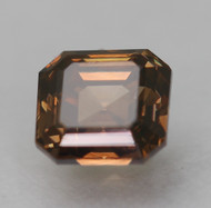 0.29 Carat Vivid Brown VVS2 Asscher Natural Earth Mined Loose Diamond For Ring 3.73X3.66mm *360 REAL VIDEO & PICTURES