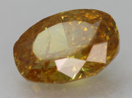 0.53 CARAT FANCY ORANGE SI2 OVAL NATURAL EARTH MINED LOOSE DIAMOND FOR RING 5.80X4.86MM *360 REAL VIDEO & PICTURES