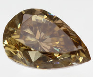 0.10 Carat Fancy Vivid Brownish Yellow VS2 Pear Shape Natural Earth Mined Loose Diamond 3.85X2.32mm REAL IS A DIAMOND