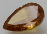 CERTIFIED 0.53 CARAT NATURAL FANCY VIVID ORANGE VS2 PEAR EARTH MINED LOOSE DIAMOND 6.45X4.05MM  *360 REAL VIDEO & IMAGES