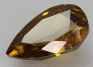 CERTIFIED 0.45 CARAT NATURAL FANCY VIVID BOWNISH YELLOW VS2 PEAR EARTH MINED DIAMOND 6.54X3.98MM  *360 VIDEO & IMAGES
