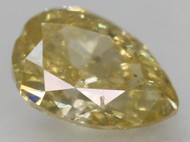 CERTIFIED 0.46 CARAT NATURAL FANCY YELLOW VS2 PEAR SHAPE EARTH MINED LOOSE DIAMOND 5.79X4.05MM  *360 REAL VIDEO & IMAGES