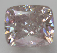 CERTIFIED 0.68 CARAT NATURAL FANCY LIGHT PINK SI2 CUSHION SHAPE EARTH MINED DIAMOND 5.02X4.39MM  *360 VIDEO & IMAGES