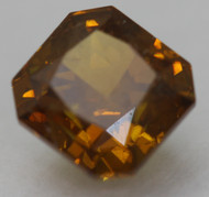 CERTIFIED 0.83 CARAT FANCY VIVID BROWNISH ORANGE VS2 RADIANT EARTH MINED LOOSE DIAMOND 5.11X4.98MM  *360 VIDEO & IMAGES