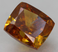 CERTIFIED 0.51 CARAT NATURAL FANCY VIVID ORANGE SI2 CUSHION SHAPE EARTH MINED DIAMOND 4.44X3.98MM  *360 VIDEO & IMAGES