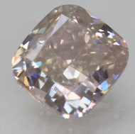 CERTIFIED 0.52 CARAT NATURAL FANCY PINKISH GRAY VVS2 CUSHION SHAPE EARTH MINED DIAMOND 4.48X4.21MM  *360 VIDEO & IMAGES