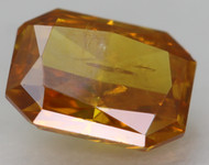 CERTIFIED 0.41 CARAT NATURAL FANCY INTENSE ORANGE SI1 RADIANT EARTH MINED LOOSE DIAMOND 5.2X3.82MM  *360 VIDEO & IMAGES