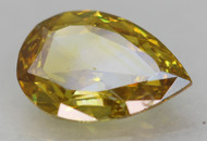 0.28 Carat Fancy Vivid Yellow VVS2 Pear Shape Rose Cut Natural EARTH MINED Loose Diamond 5.73X4.18mm *360 VID & PICTURES