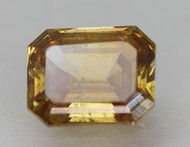 0.35 CARAT BROWN ORANGE SI1 EMERALD NATURAL EARTH MINED LOOSE DIAMOND 4.41X3.61MM *360 PROFESSIONAL VIDEO & PICTURES