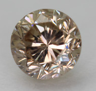 0.44 CARAT YELLOW BROWN SI1 ROUND BRILLIANT NATURAL EARTH MINED LOOSE DIAMOND 4.58MM *360 PROFESSIONAL VIDEO & PICTURES