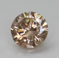 0.41 CARAT YELLOW BROWN VS2 ROUND BRILLIANT NATURAL EARTH MINED LOOSE DIAMOND 4.77MM *360 PROFESSIONAL VIDEO & PICTURES