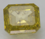 0.86 CARAT VIVID YELLOW SI2 RADIANT NATURAL EARTH MINED LOOSE DIAMOND 5.38X4.87MM *360 PROFESSIONAL VIDEO & PICTURES