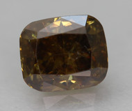 0.34 CARAT YELLOW BROWN SI2 CUSHION NATURAL EARTH MINED LOOSE DIAMOND 4.29X3.69MM *360 PROFESSIONAL VIDEO & PICTURES