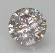 0.57 CARAT FANCY SILVER SI2 ROUND BRILLIANT NATURAL EARTH MINED LOOSE DIAMOND 5.2MM *360 PROFESSIONAL VIDEO & PICTURES