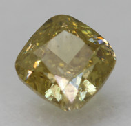 0.31 Carat Vivid Yellow SI2 Cushion Natural Earth Mined Loose Diamond For Ring 3.70X3.68mm *360 REAL VIDEO & PICTURES