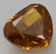 CERTIFIED 0.64 CARAT FANCY ORANGE VS2 HEART NATURAL EARTH MINED LOOSE DIAMOND 5.45X5.09MM  *360 REAL VIDEO & IMAGES