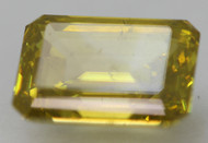 CERTIFIED 0.88 CARAT CANARY YELLOW SI1 EMERALD NATURAL EARTH MINED LOOSE DIAMOND 6.36X4.7MM  *360 REAL VIDEO & IMAGES