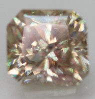 CERTIFIED 1.00 CARAT BROWN YELLOW VS2 RADIANT NATURAL EARTH MINED LOOSE DIAMOND 5.51X5.2MM  *360 REAL VIDEO & IMAGES