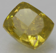 CERTIFIED 0.55 CARAT CANARY YELLOW VS2 CUSHION NATURAL EARTH MINED LOOSE DIAMOND 4.75X4.02MM  *360 REAL VIDEO & IMAGES
