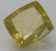 CERTIFIED 1.29 CARAT CANARY YELLOW SI2 CUSHION NATURAL EARTH MINED LOOSE DIAMOND 6.03X5.34MM  *360 REAL VIDEO & IMAGES