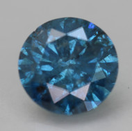 CERTIFIED 1.09 CARAT VIVID BLUE SI2 ROUND BRILLIANT NATURAL EARTH MINED LOOSE DIAMOND 6.76MM  *360 REAL VIDEO & IMAGES